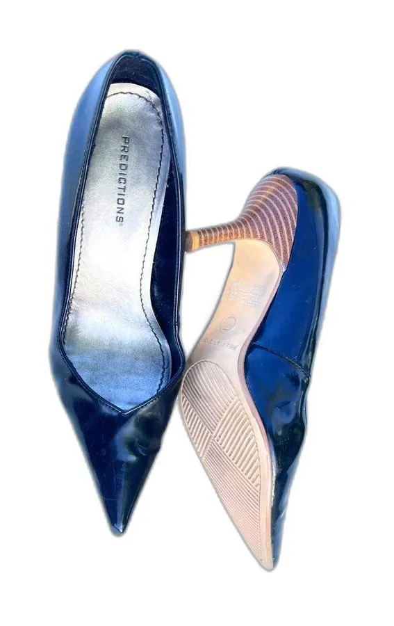 Women's pointy toe heels elegant predictions high casual luxury black size 7. - Image 1