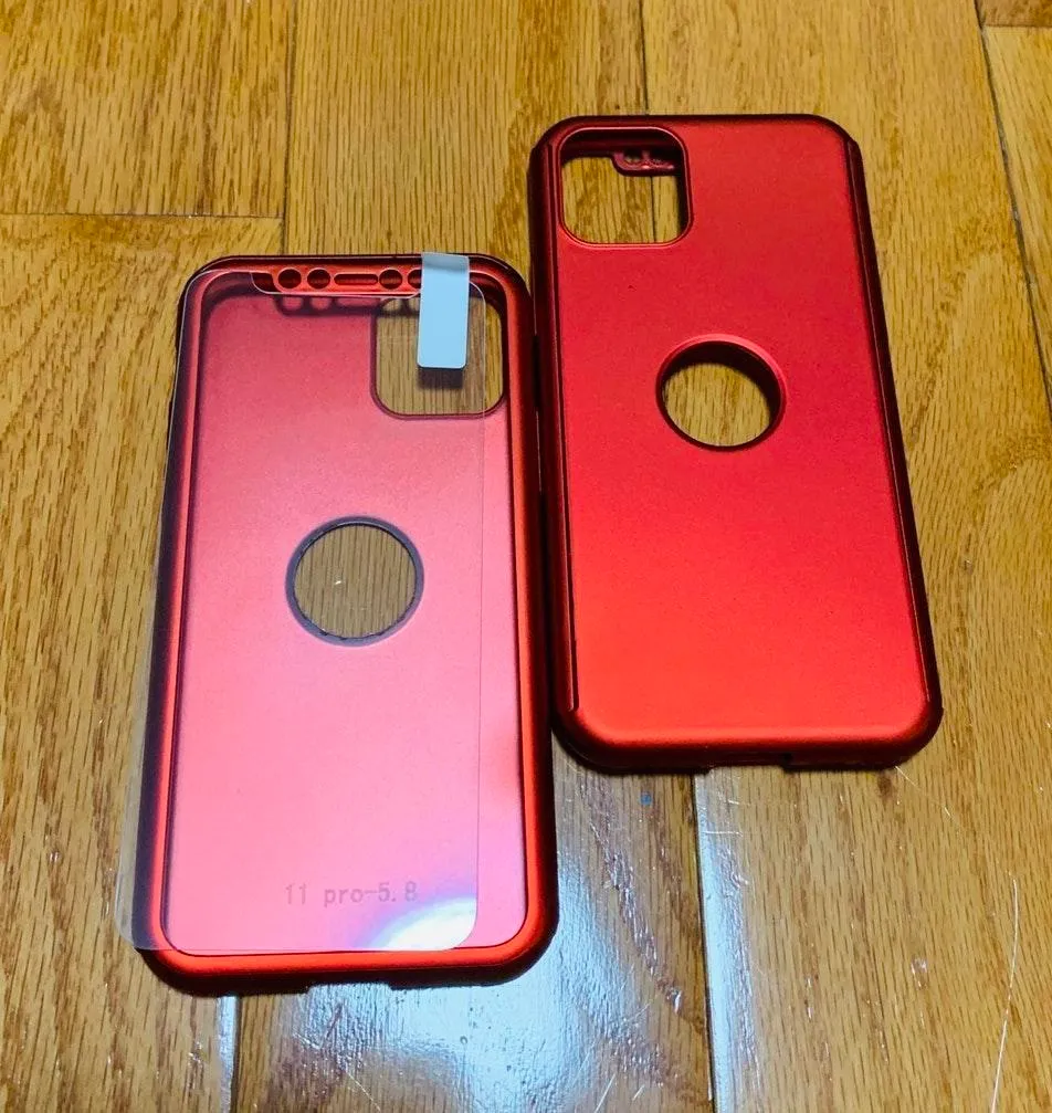 iPhone 11 Pro 360 Full Coverage Shockproof Case Red - Image 2