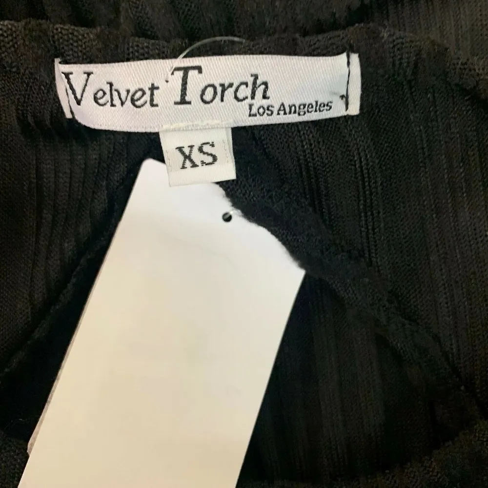 Velvet Torch Womens Black Ribbed Open Back Midi Dress - Image 3