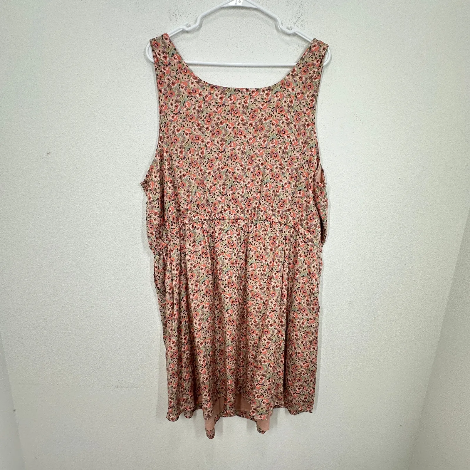 Lucky Brand Womens XXL Floral Print Sleeveless Drawstring Waist Dress 100% Modal - Image 12