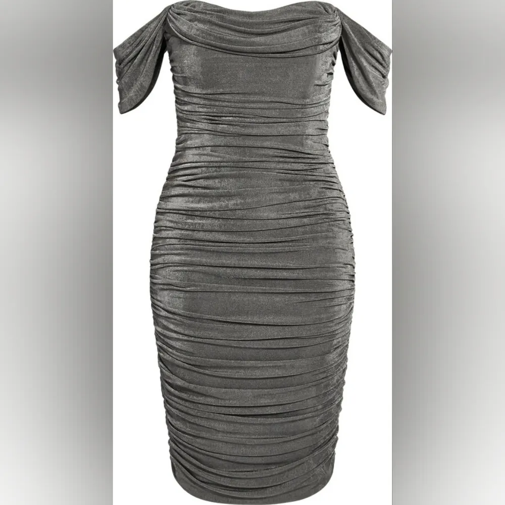 City Chic Luminosity Gunmetal Dress - Image 8