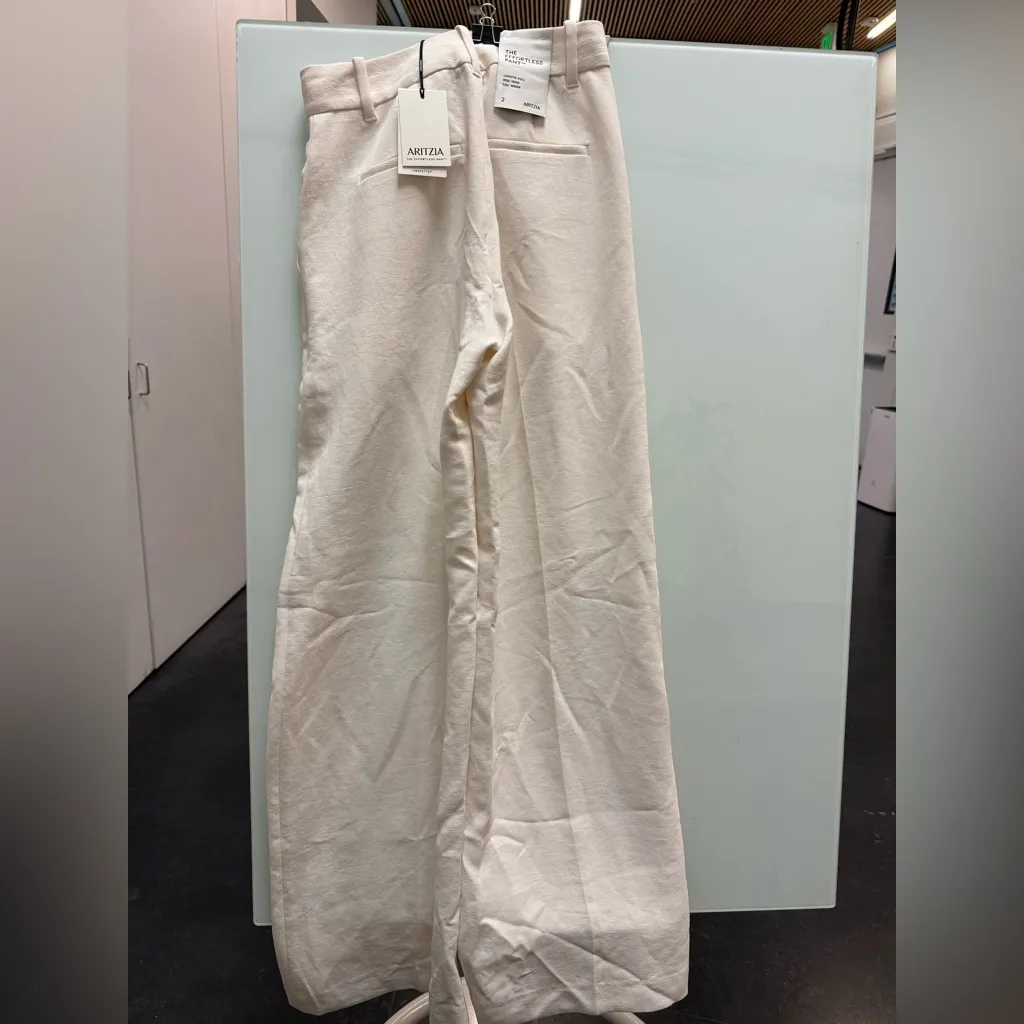 Aritizia Effortless Cream Pants Size 2 - Image 2
