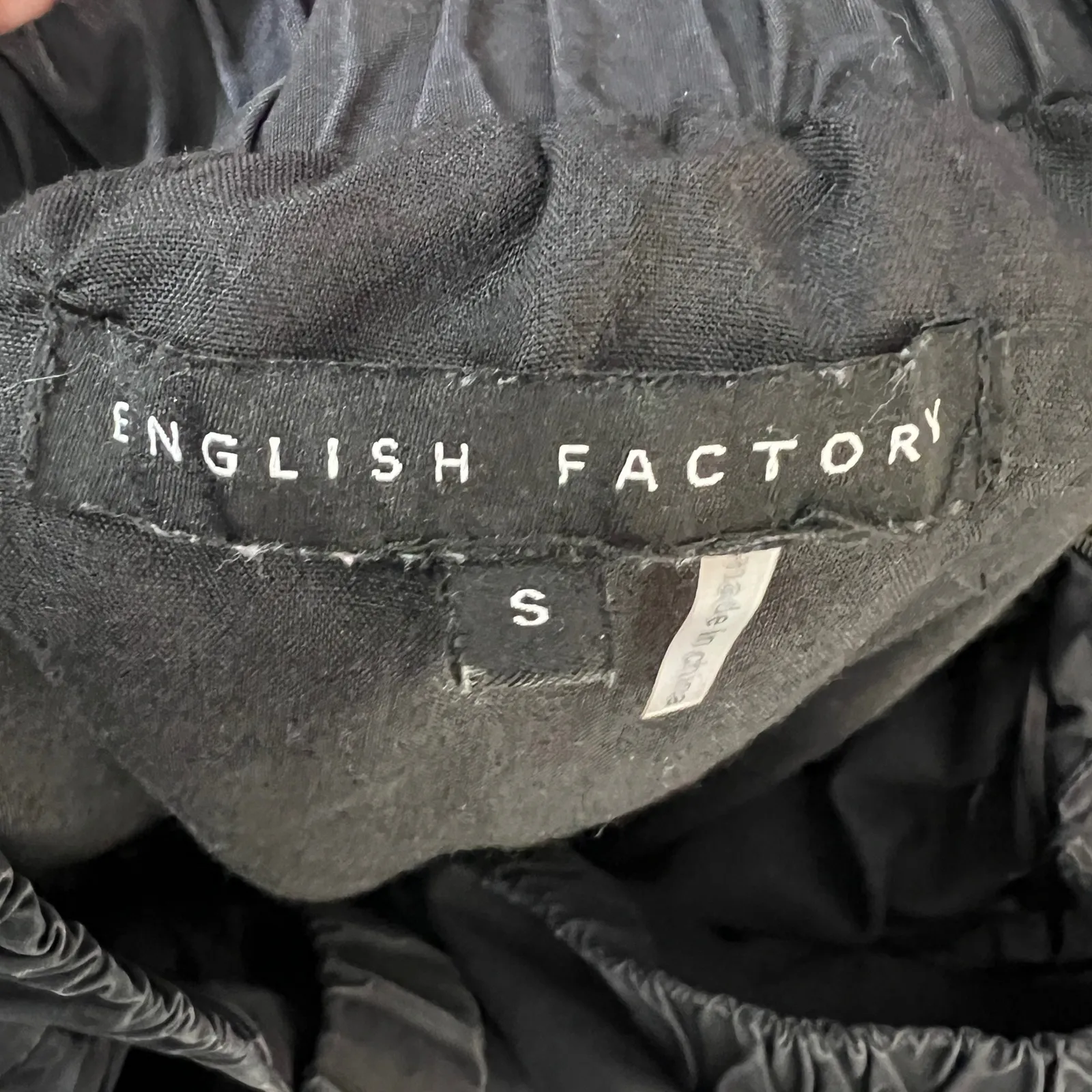 English Factory Black Halter Maxi Dress Cross Open Back Tiered Skirt Size S - Image 6