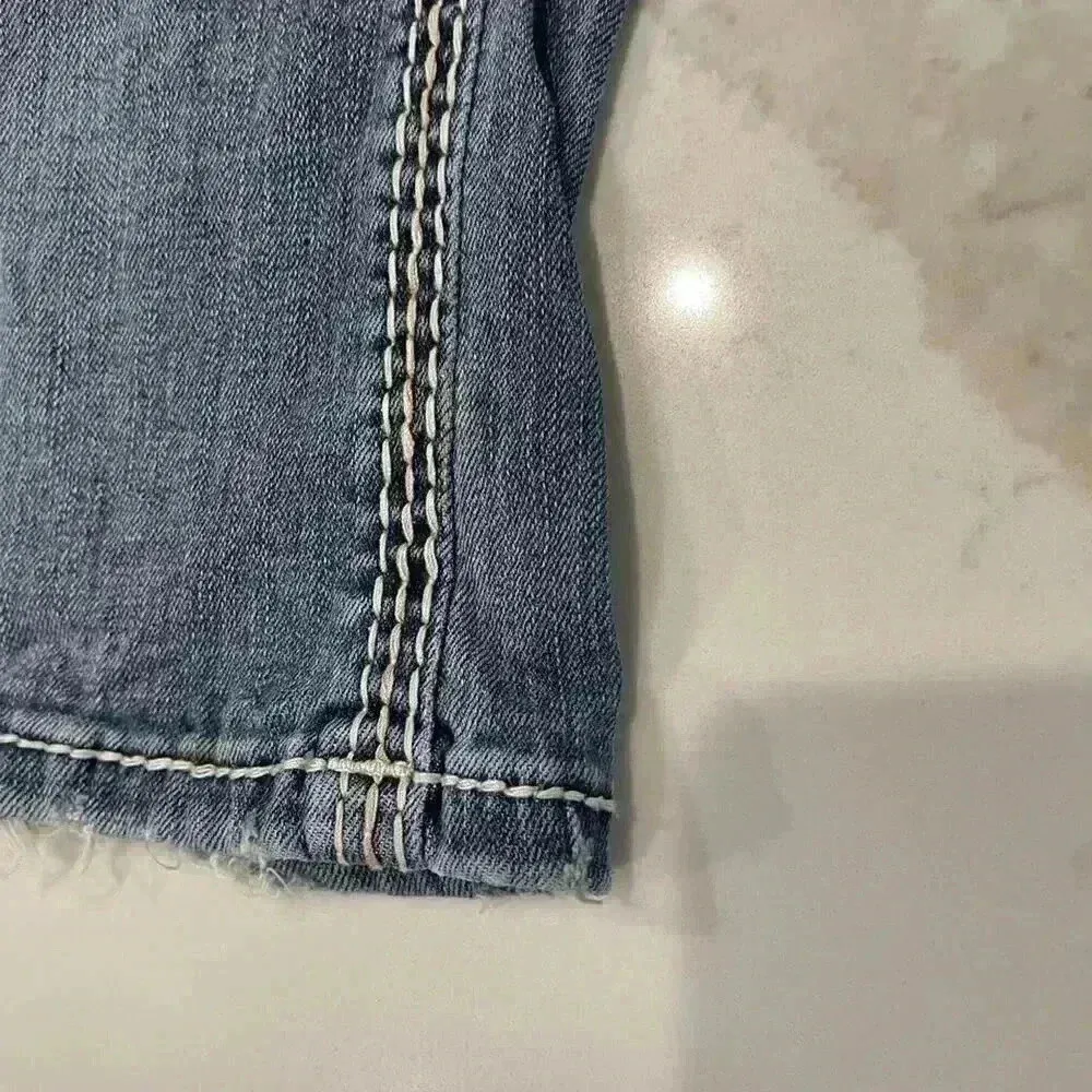 Grace in LA Bootcut Jeans Western Embroidered Rhinestone Distressed Women's 29 - Image 2