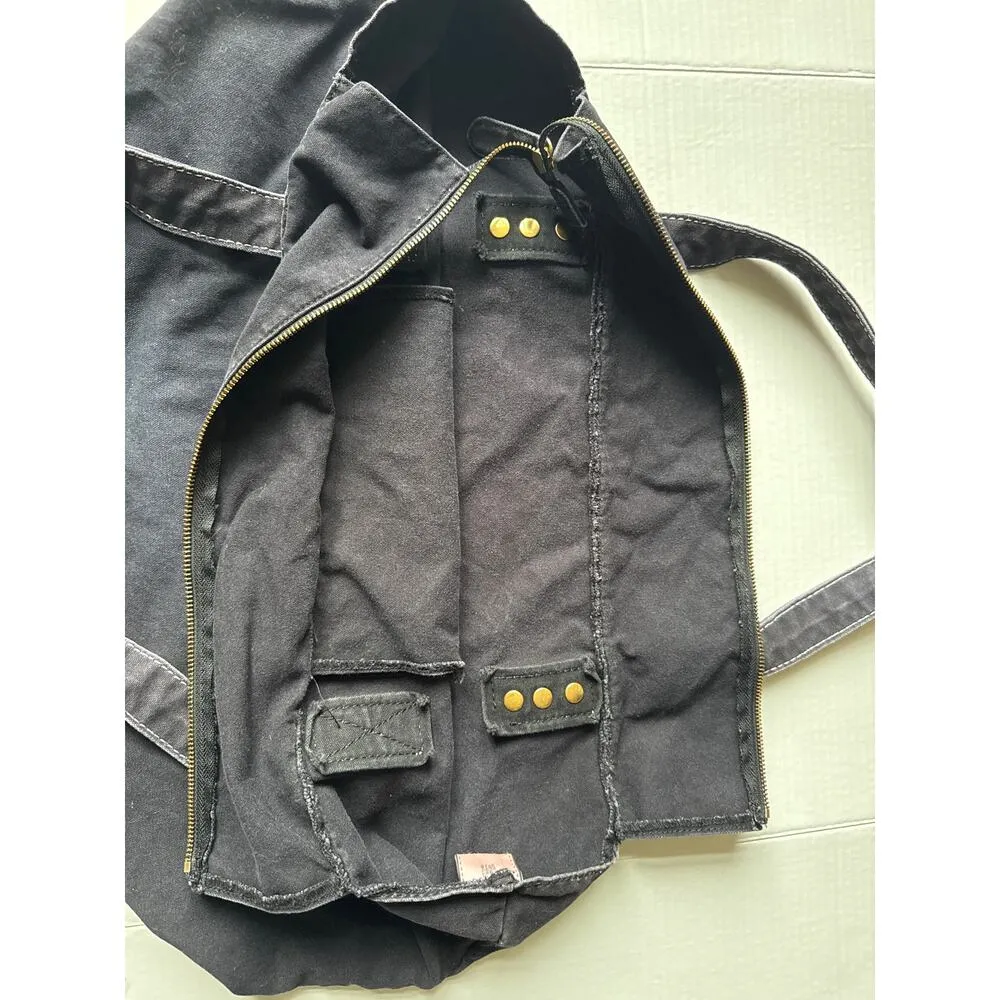 Y2K Juicy Couture large Black Logo Print Cotton Canvas Tote Bag - Image 7