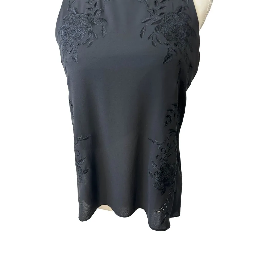 WHITE HOUSE BLACK MARKET WHBM Black Embroidered Tank Top Size XS - Image 5