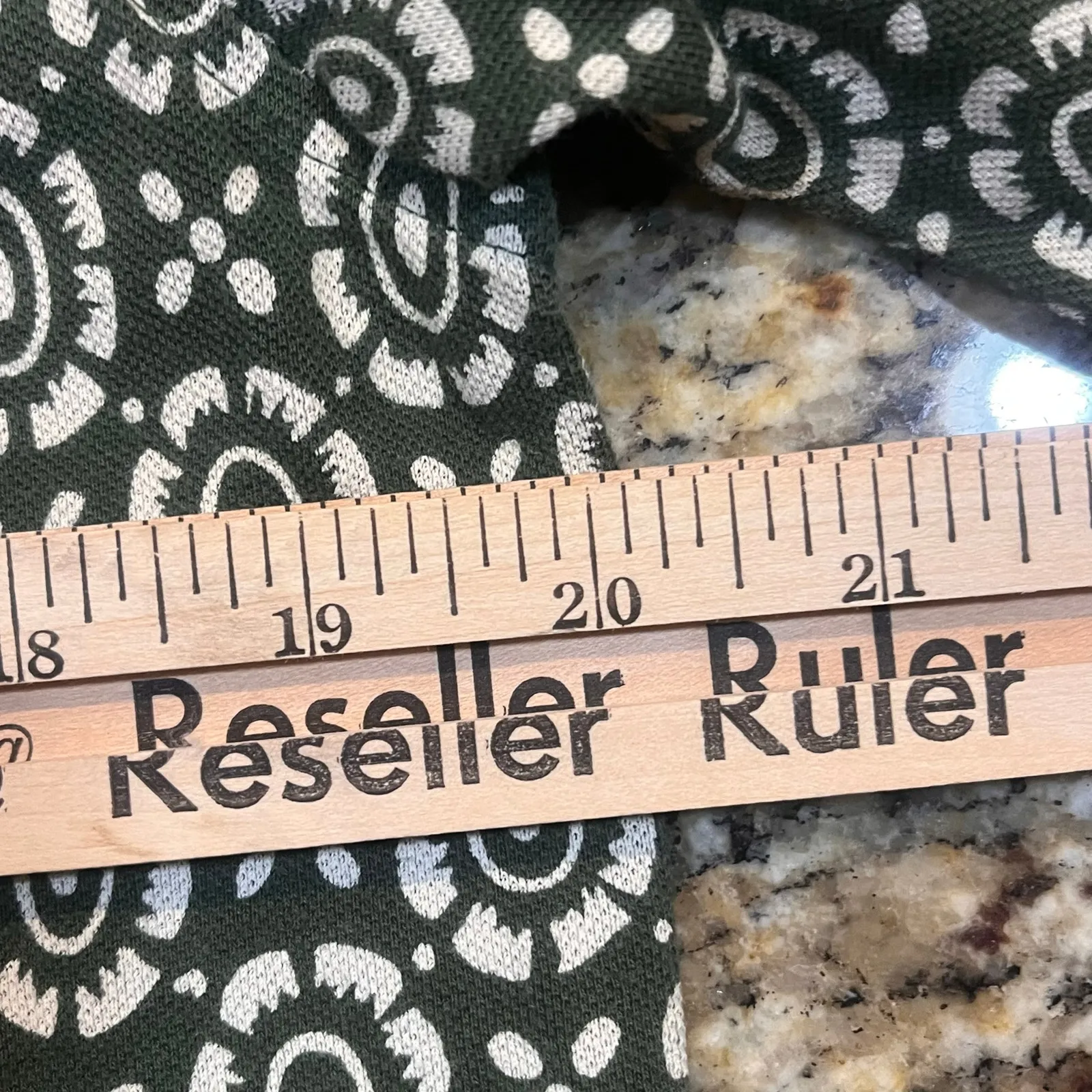 Vintage Ralph Lauren Polo Jeans Women S Green White Shirt Short Sleeve Geometric - Image 3