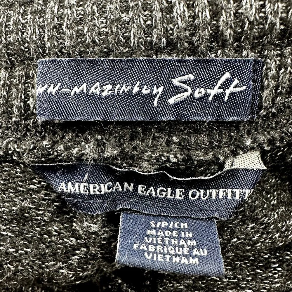 American Eagle Ahh-Mazingly Soft Jogger Sweatpants Drawstring Heathered Black S - Image 2