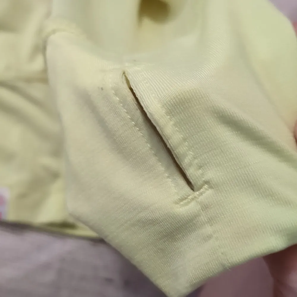 Tangerine yellow half zip hooded pullover size medium - Image 3