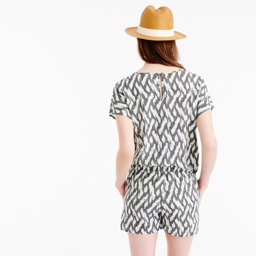 J.Crew Tie Waist Romper in Ikat M - Image 2