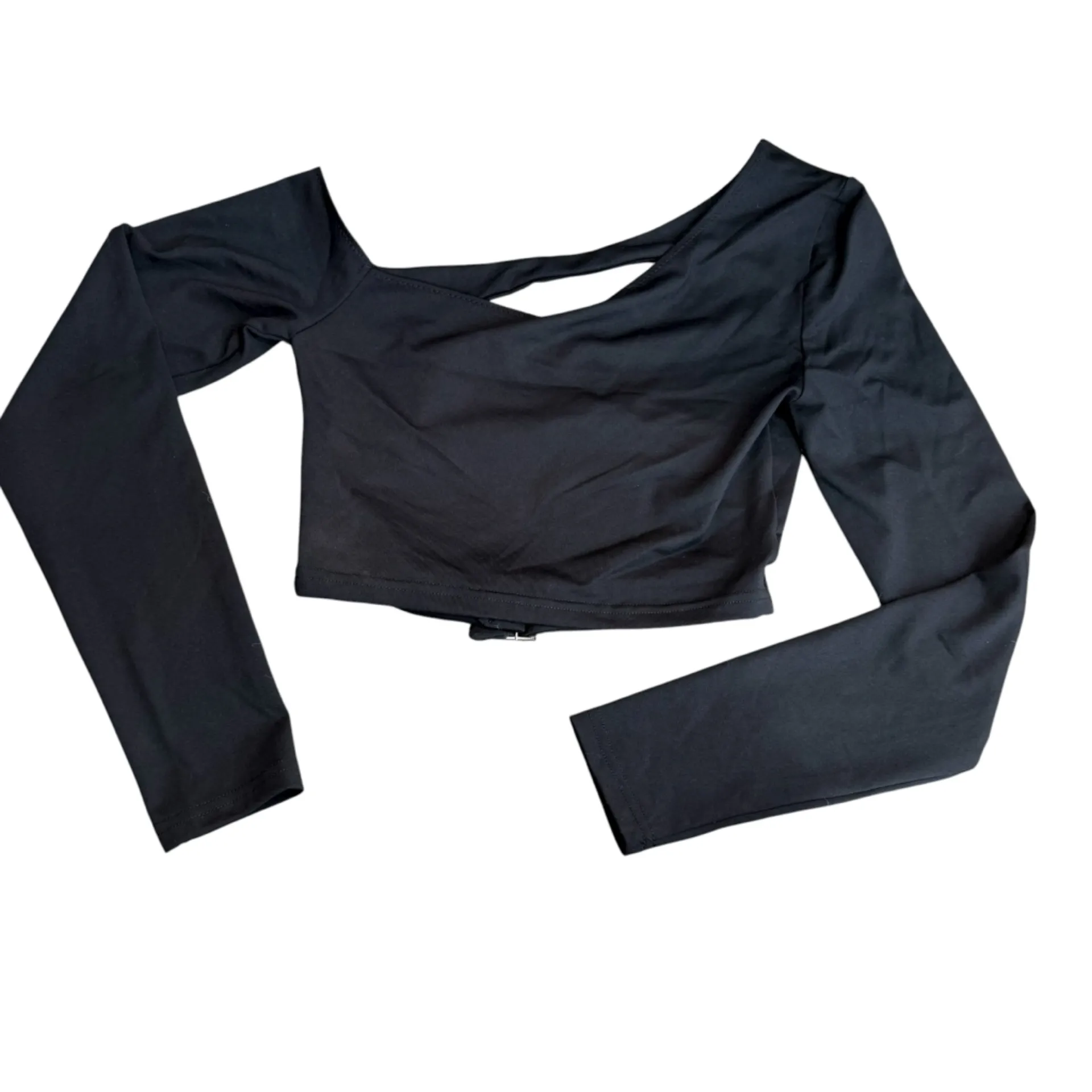 Outcast Size S Blaine Buckle Cutout Long Sleeve Top Black Alternative Punk NWT‎ - Image 5