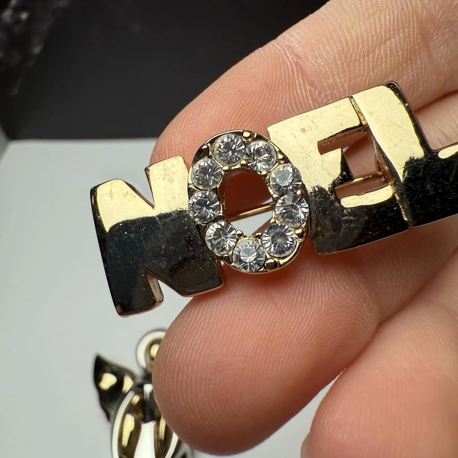 Angel / Noel Christmas Holiday Lot Of 3 Brooch Pin Angels 1 LC Gold - Image 6