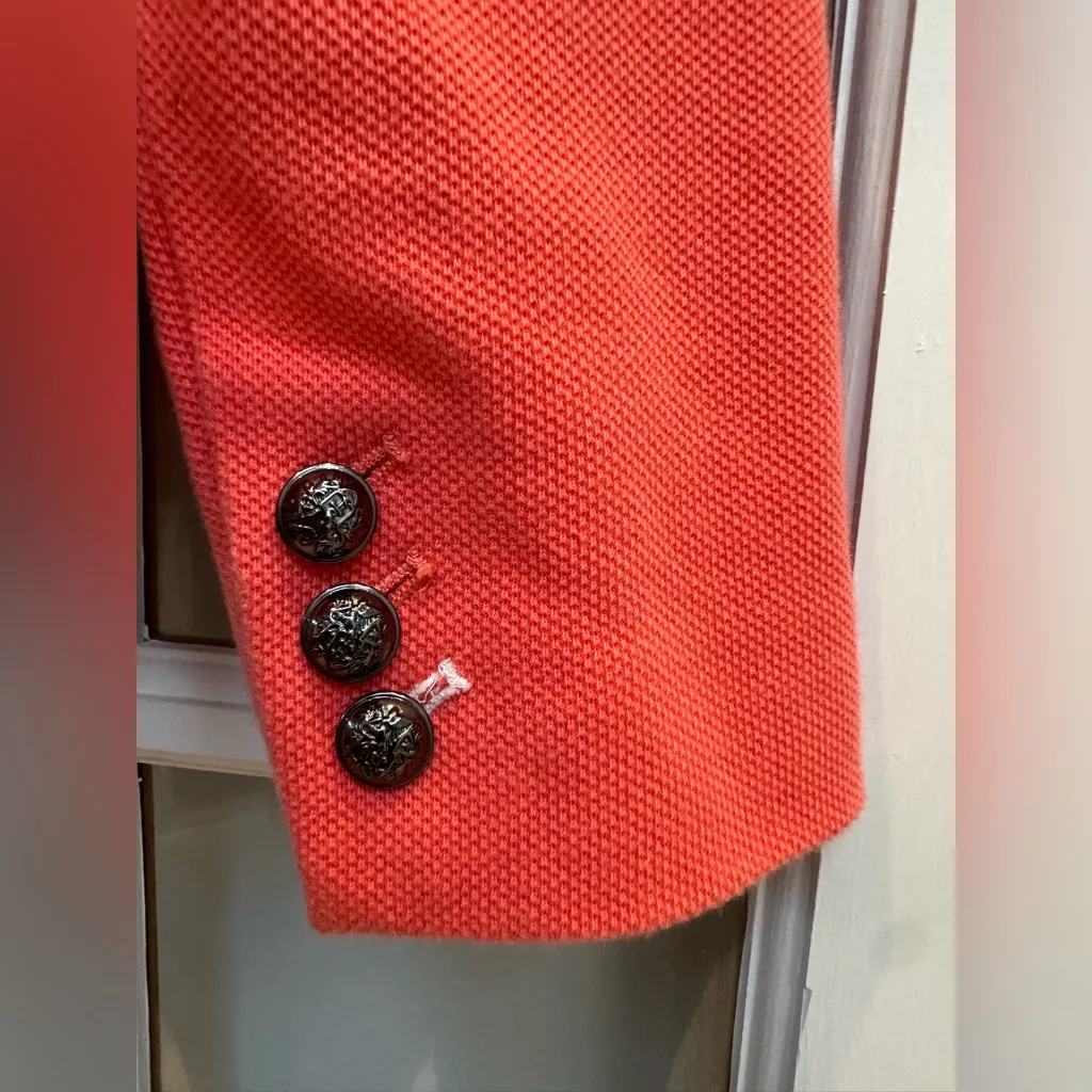 Vintage GAP Y2K The Academy Blazer Single Breasted Jacket Fire Coral Size 6 S - Image 7