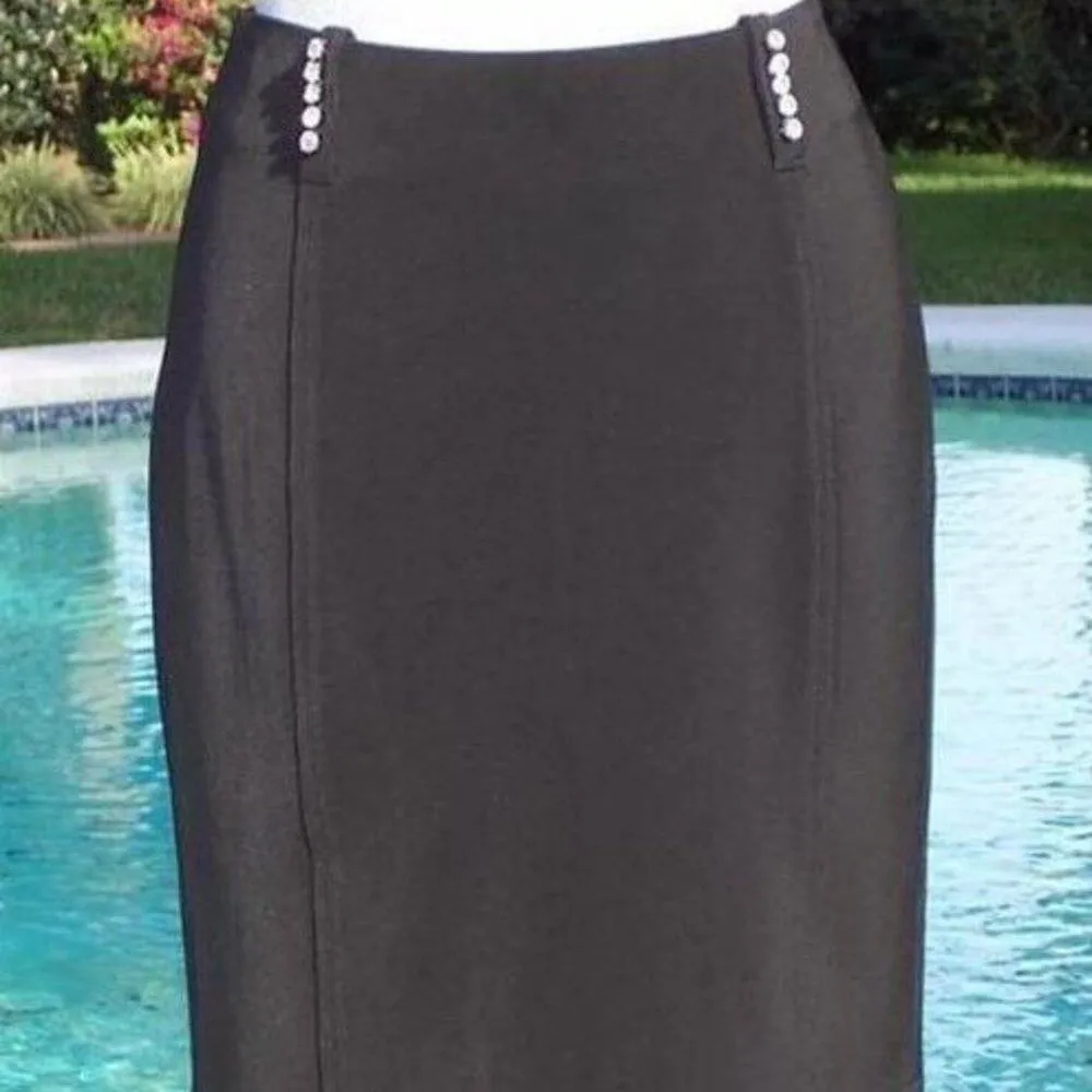Cache Black Luxe Rhinestone Self Belt Fish Tail NWT New Skirt Fishtail $128 NWT - Image 5