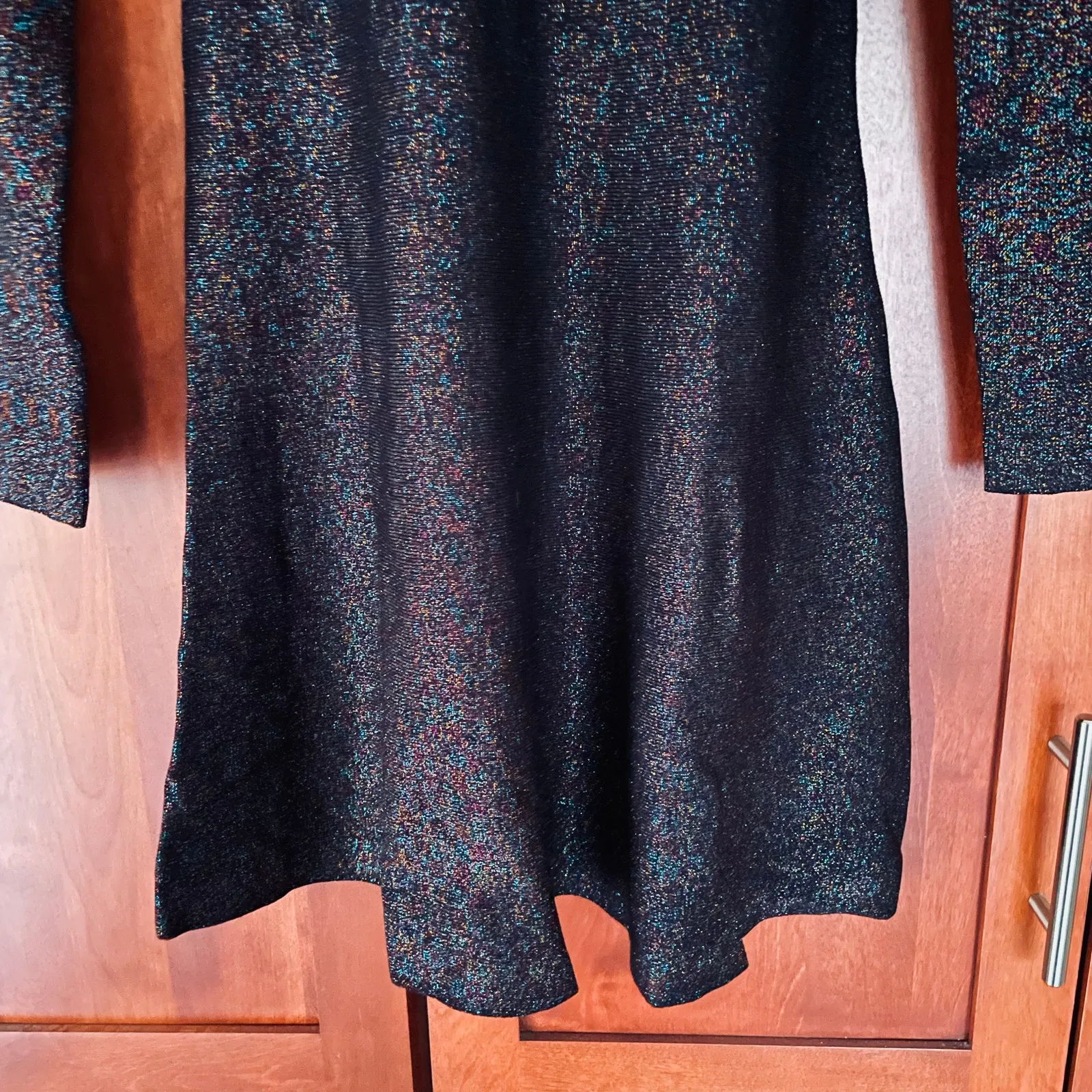 Hyacinth House by Tuckernuck Black Shimmer Selena Mini Dress Size XS NEW - Image 4