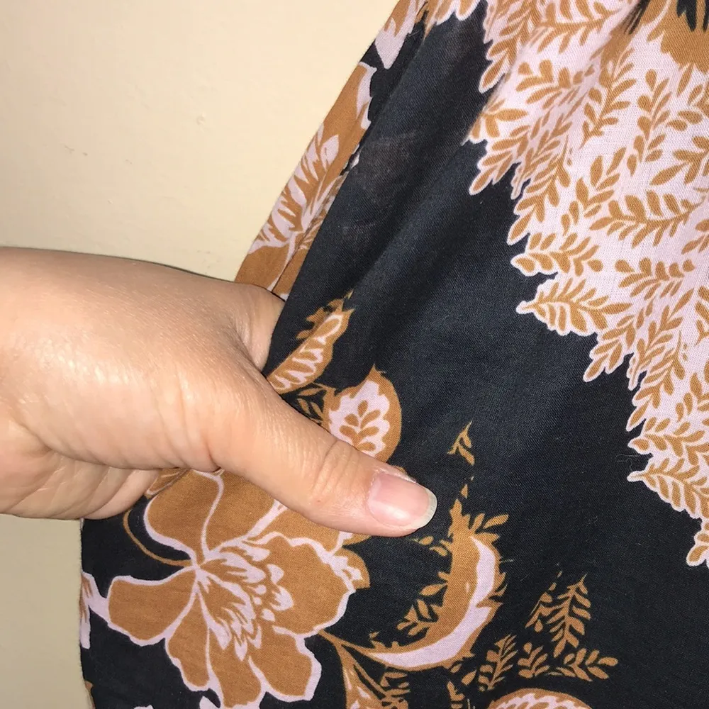 Olivaceous Women’s Floral Print Keyhole Front Bat Wing A-Line Mini Dress - Image 5