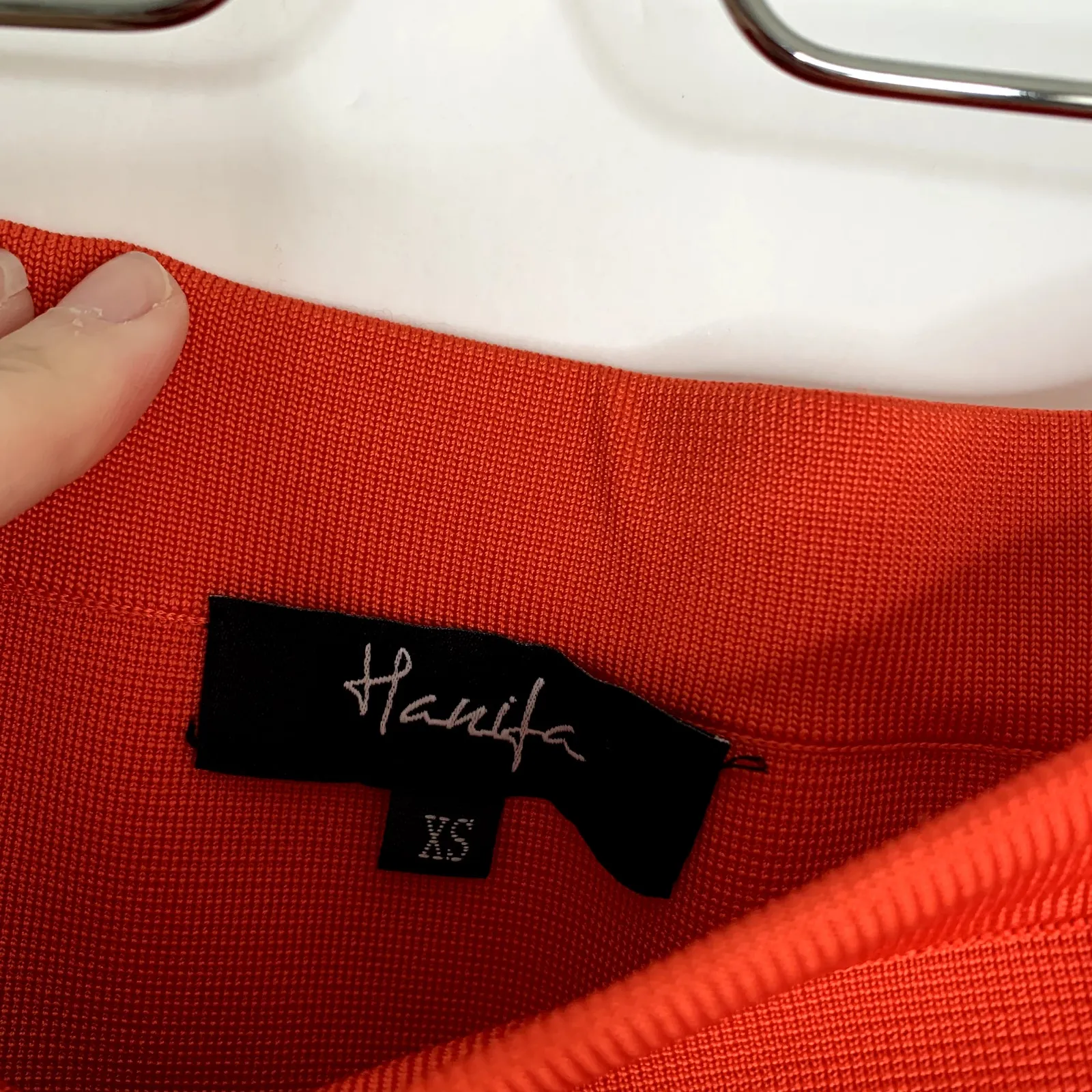 Hanifa Robyn Dress in Flame Red Two Piece Skirt Set Womens XS Orange - Image 14