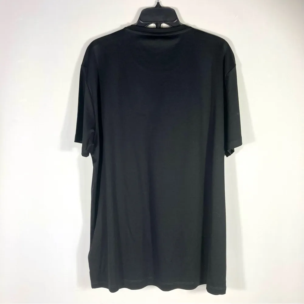 Women's I Love Versace Hotfix Heart Cotton Graphic Tee Size 46 Black NEW - Image 4