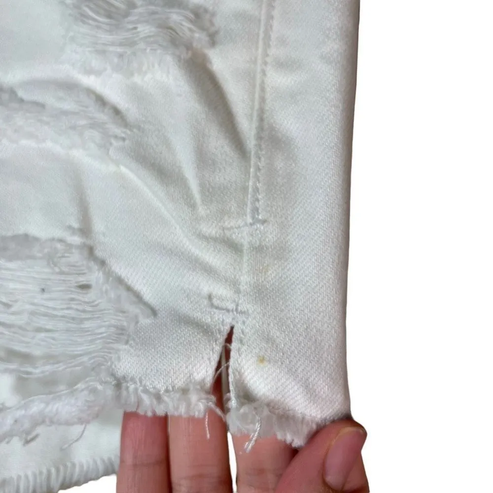 Hollister White Low Rise Short Shorts Size 5 - Image 4