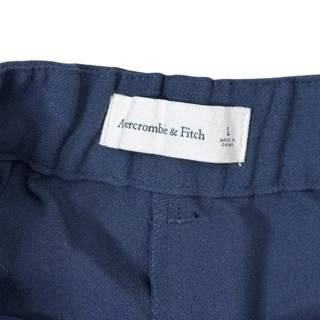 Abercrombie Navy High Rise Trouser Shorts - Image 3