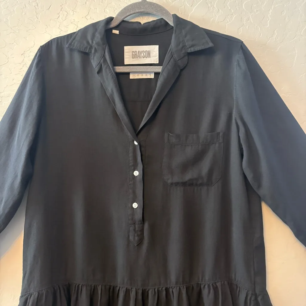 Frank & Eileen Grayson the Changemaker dress in black liquid lyocell size 01 XS - Image 4