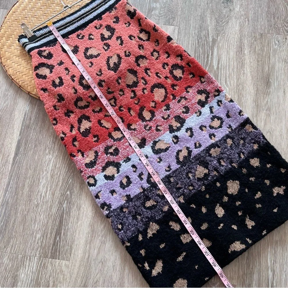 Anthropologie‎ maeve leopard print wool blend pencil skirt women’s size XS - Image 4