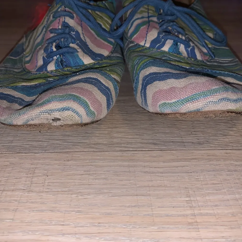 Gianni Bini colorful leather boho bowling style lace up Oxford shoes - Image 4