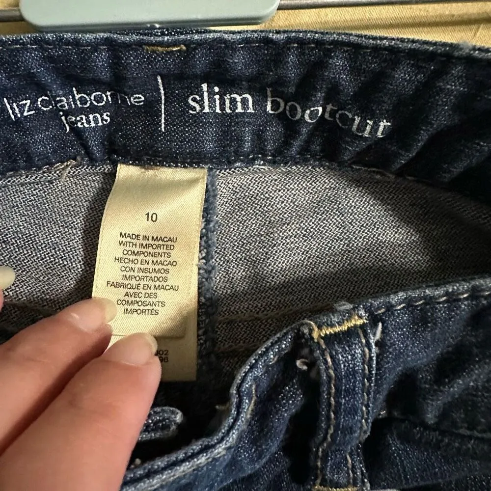 Liz Claiborne denim blue jeans slim boot cut - Image 7