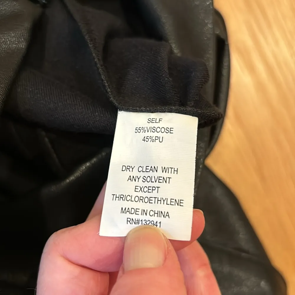 Amanda Uprichard  Faux Leather Pants Black High Waist Size XS - Image 8