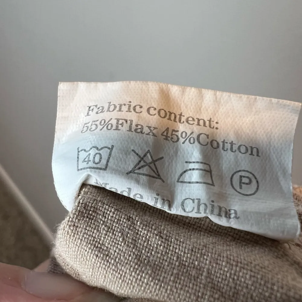 ChouYatou Trouser Pants Tan Flax Cotton Blend Smocked Wide Leg Chic Women's XXL - Image 9