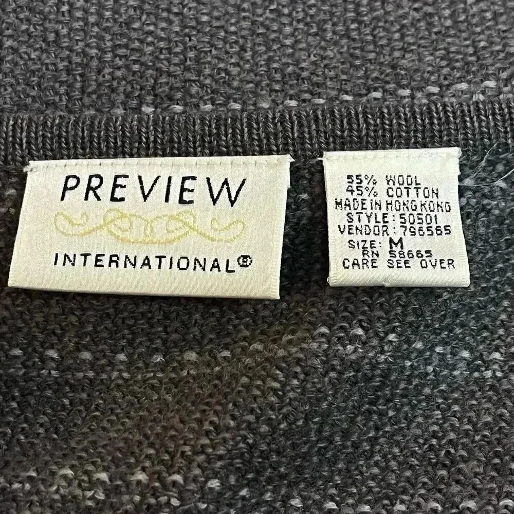 Preview International Wool and Cotton Blend Button-up‎ Cardigan - Image 5