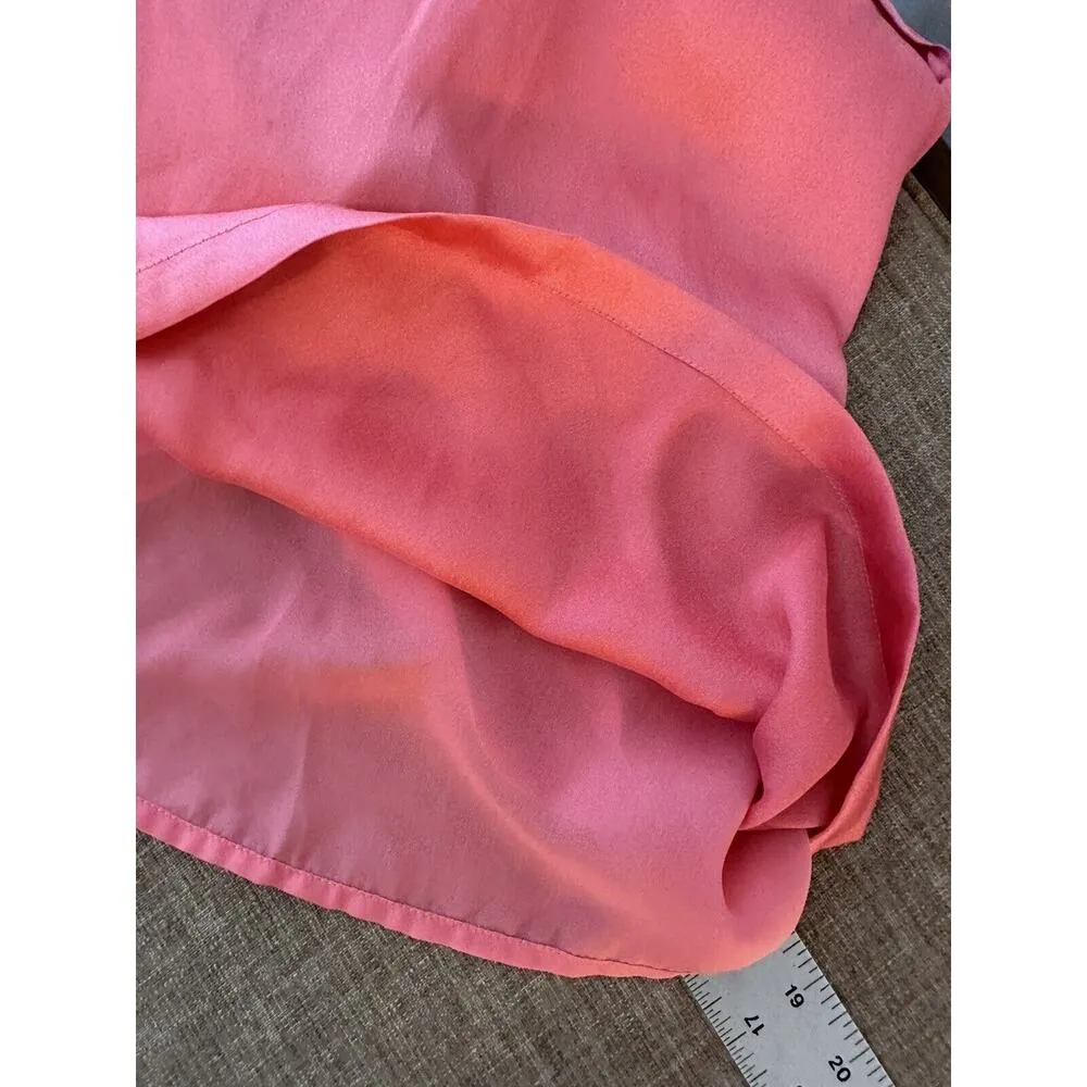 MNG By Mango Dress Women's Coral Halter Sleeveless Satin Lined Size 4 NEW - Image 5