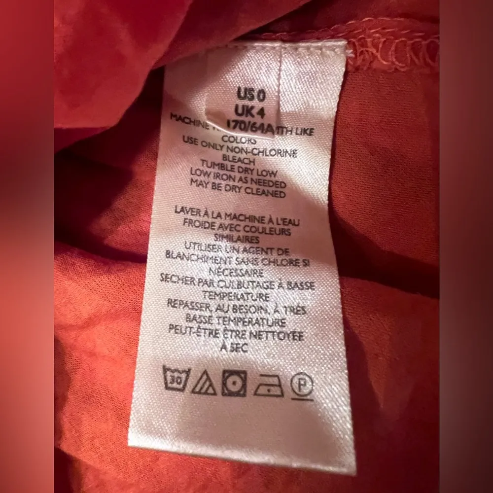 Free People End of the Island Godet Mini Skirt in Orange Nouveau Chestnut Size 0 - Image 14