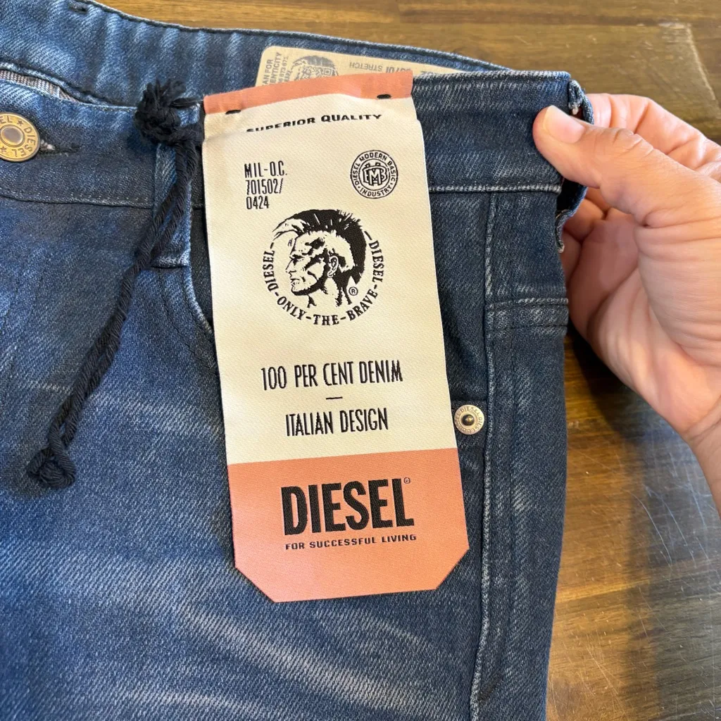 Diesel Jeans D-Rifty Slim Low Waist 08701 Stretch 26 Distressed Aged Dirty Ugly - Image 6