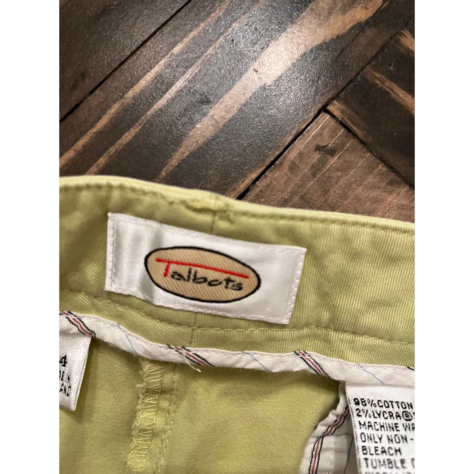 Talbots Y2K Grunge Green Chino Pants Women 14 Preppy Dainty Feminine Academia - Image 11