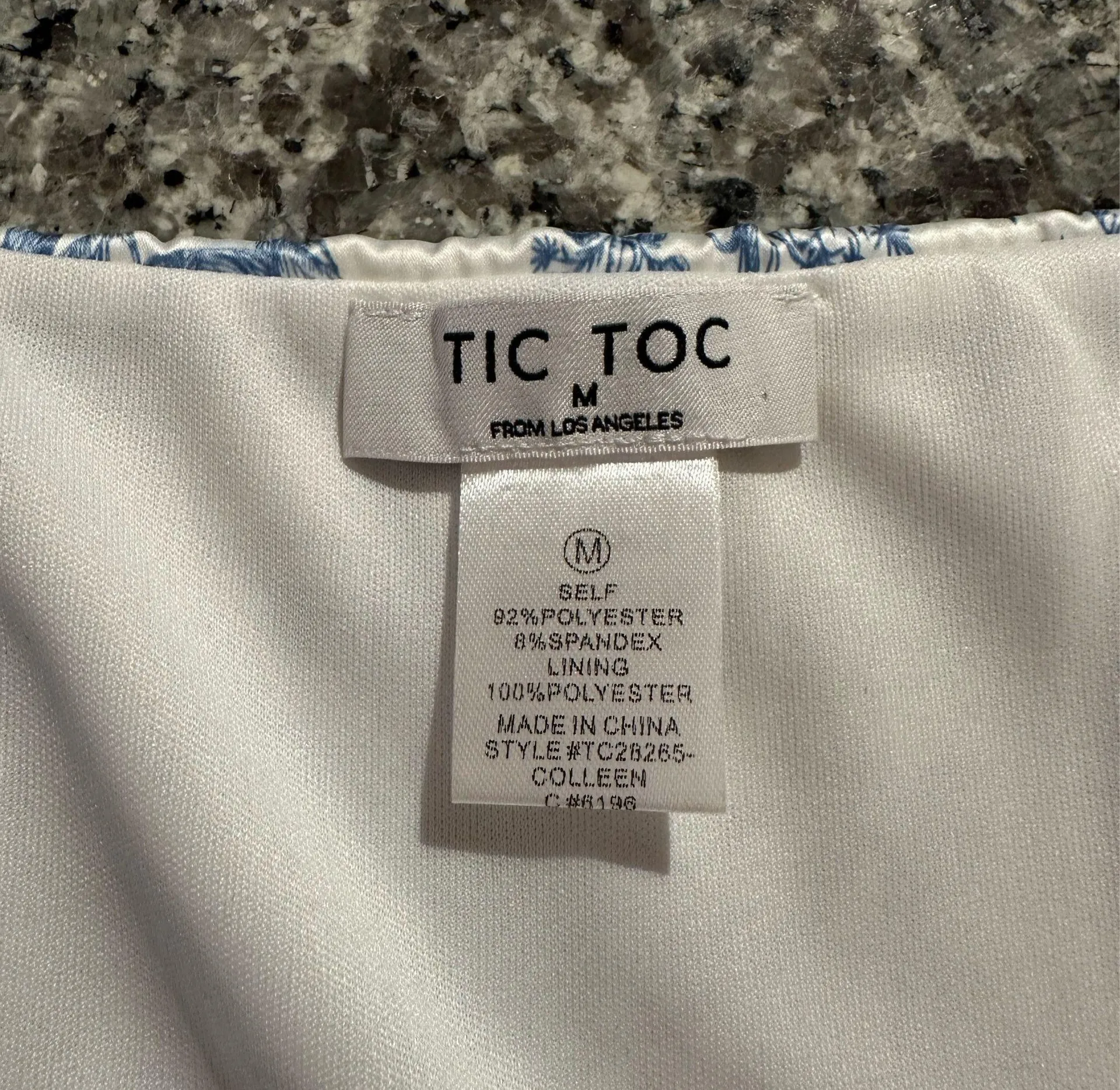 Blue Toile Corset Size M - Image 4