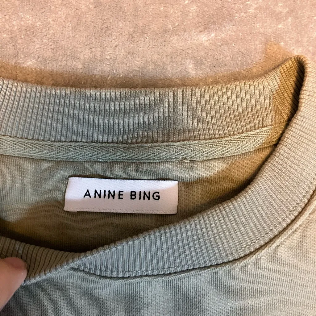 ANINE BING  Olive Green Sweatshirt - Image 2