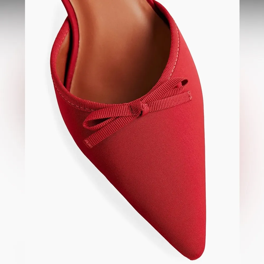 Reformation Wade 50MM Satin Kitten Heels - Image 4