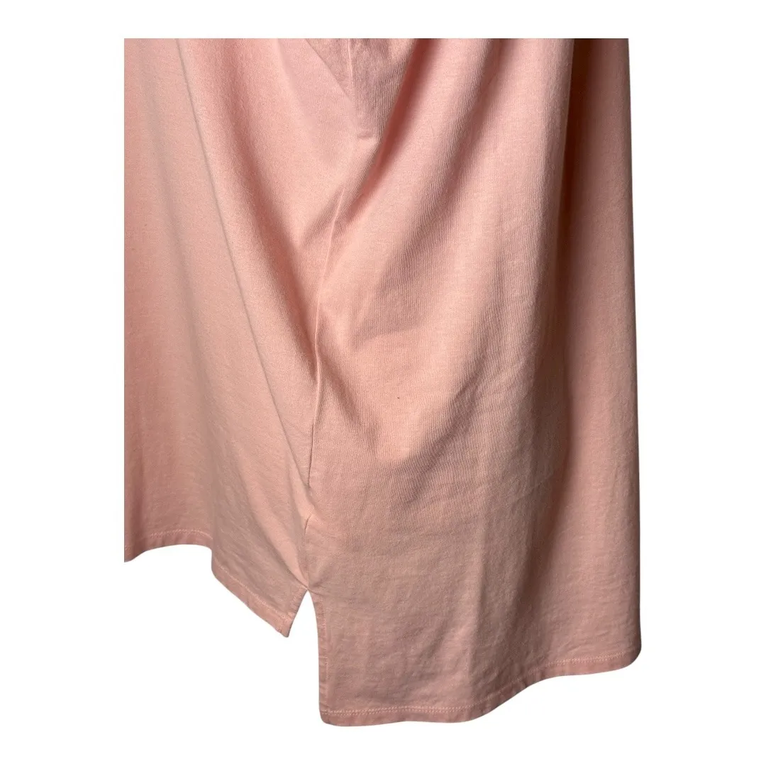 Tyler Boe Shirt Women Large Pink Knit Long Roll Tab Sleeve‎ Button Down Preppy - Image 6