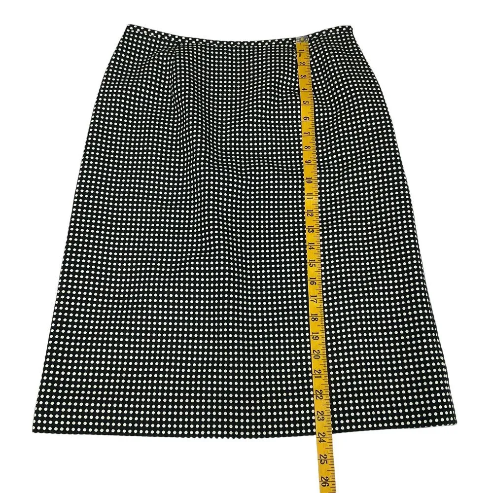 Le Suit Polka Dot Skirt Suit Black White Professional Business Set Size 8 Office - Image 14