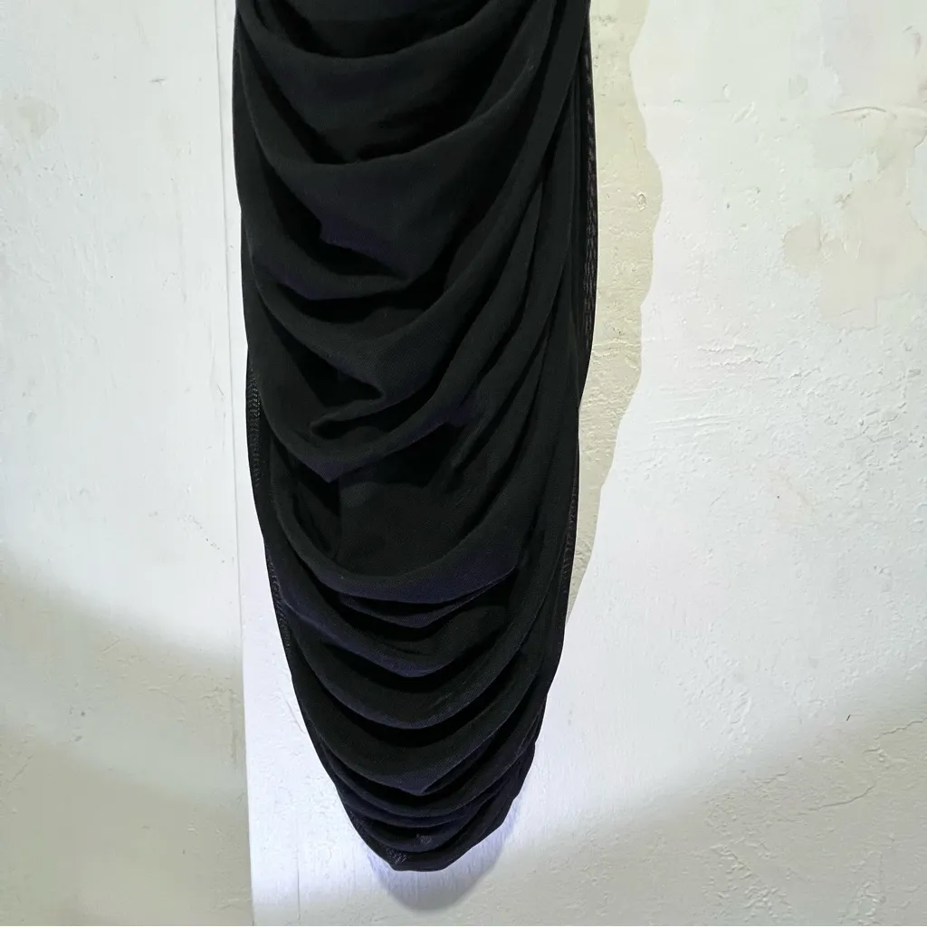 Klassy Network Black Strapless Draped Dress Size undefined - Image 3