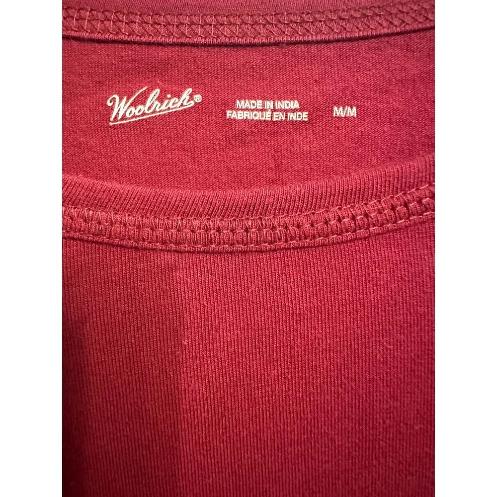 Woolrich Women's 7003 Laureldale Long Sleeve T-Shirt Stretch  Cotton Burgundy M - Image 6