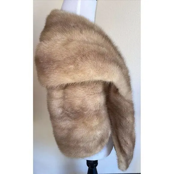 Vintage 1950's Custom Made Autumn Haze Mink Wrap/Cape/Cover Emba Brown‎ Size undefined - Image 2