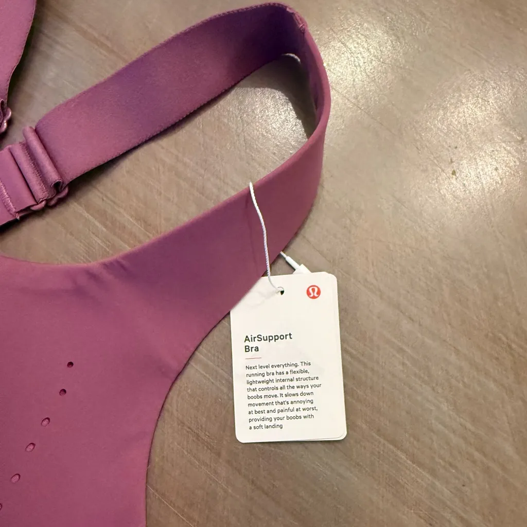 NWT 36DDD Lululemon Air Support Bra - Vintage Plum/Vivid Plum - Image 3