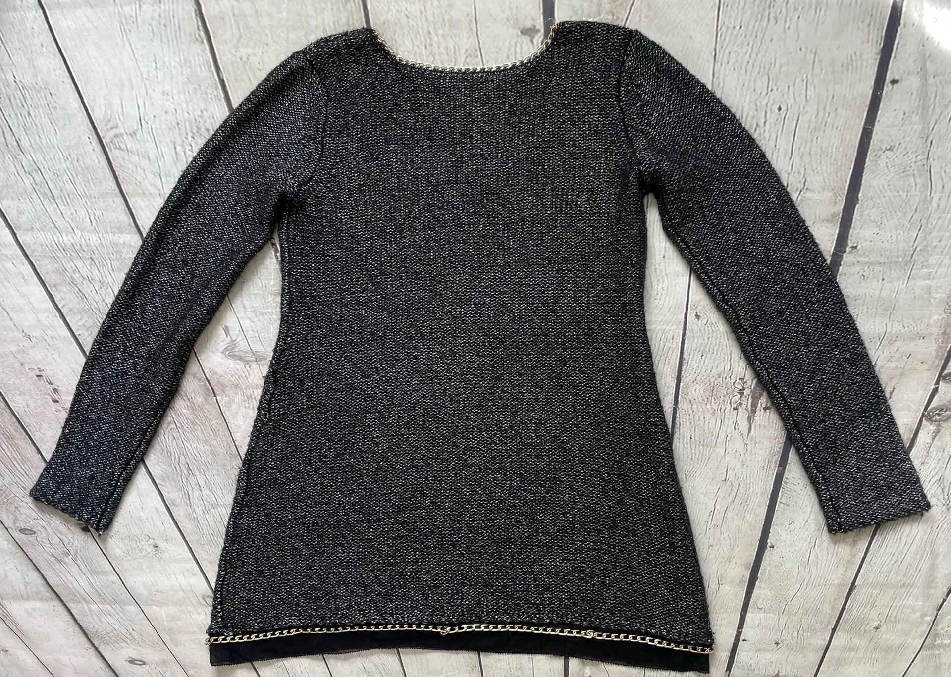 Metallic Knit Chainlink Sweater - Image 8