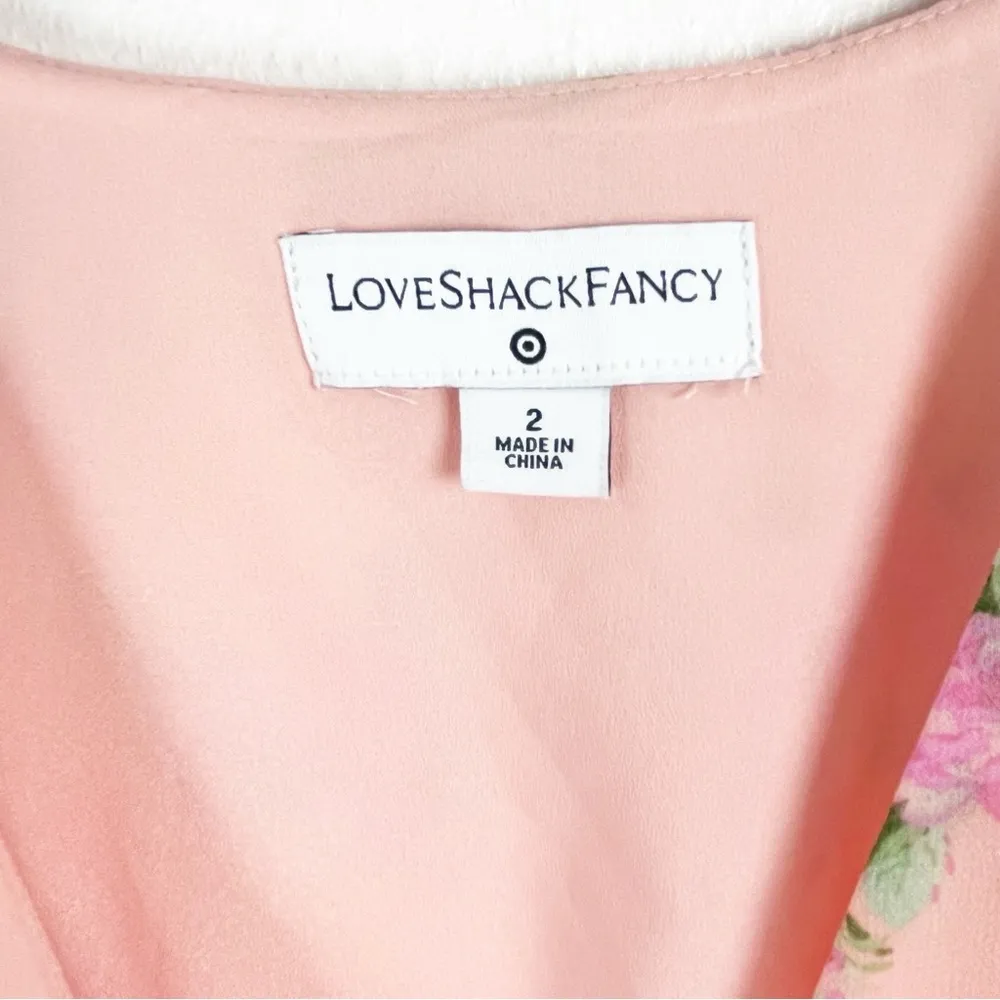 LOVESHACKFANCY x Target Fleur Ruffle Sheer Short Sleeves Lined Dress, Size 2 - Image 3