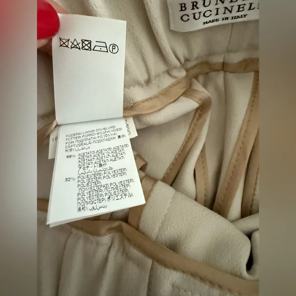 BRUNELLO CUCINELLI Cady Tailored Jogger Trouser Pants Sz US 6 Silk Acetate Crepe - Image 11