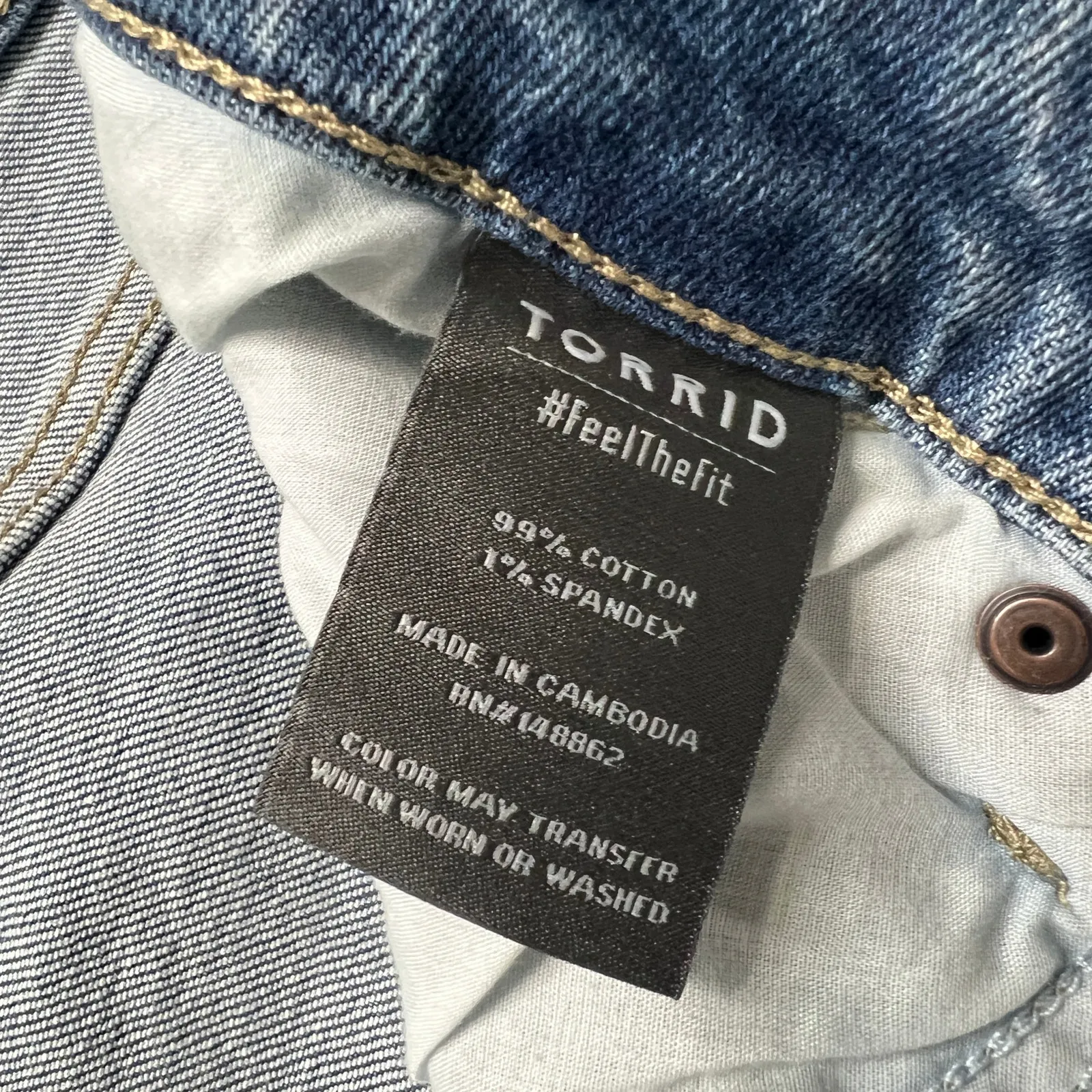 Torrid Perfect Classic Denim Shorts Stretch Plus Size 16 - Image 4