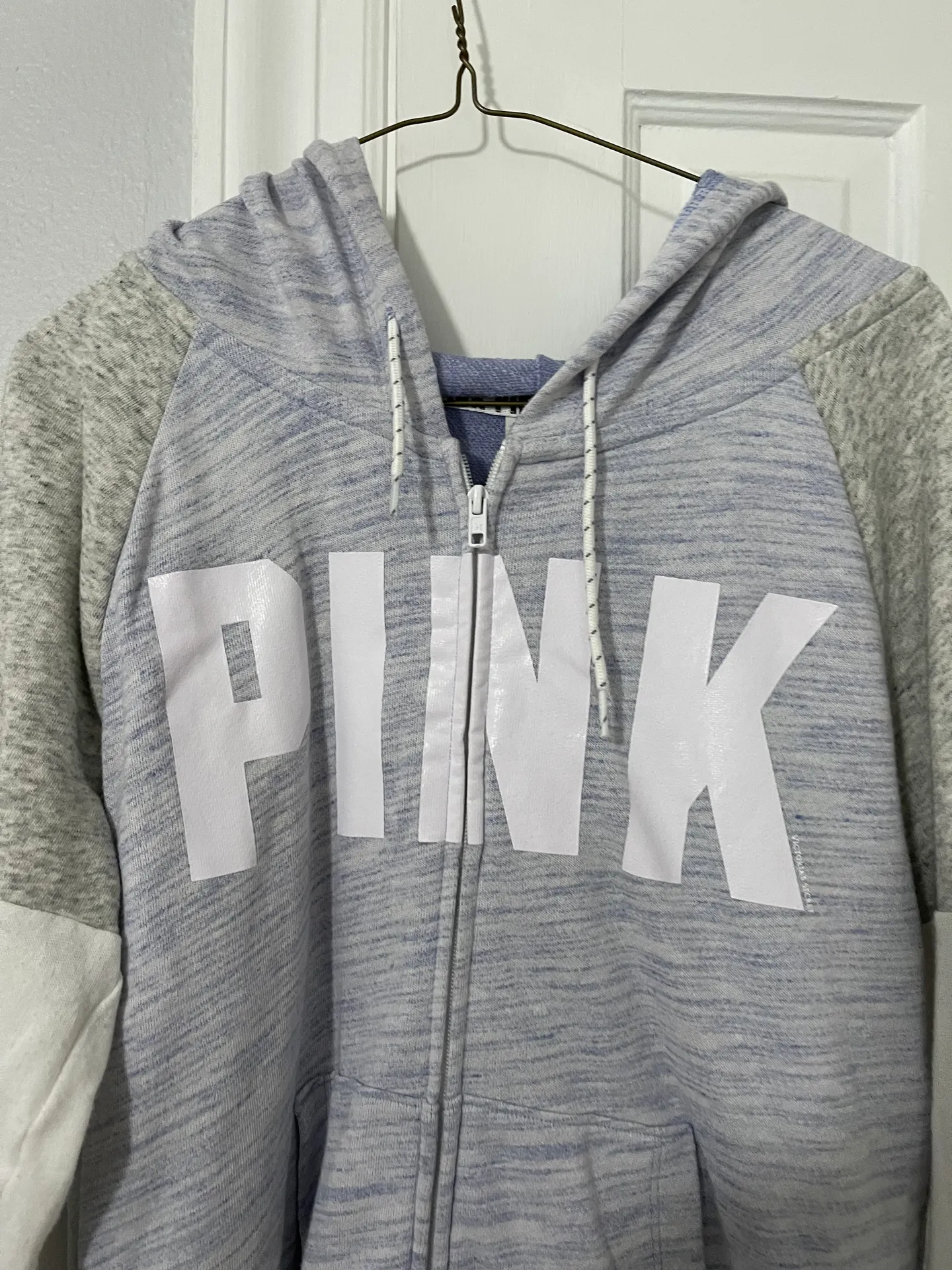 VS Pink Tri-Color Full Zip Hoodie - Image 2