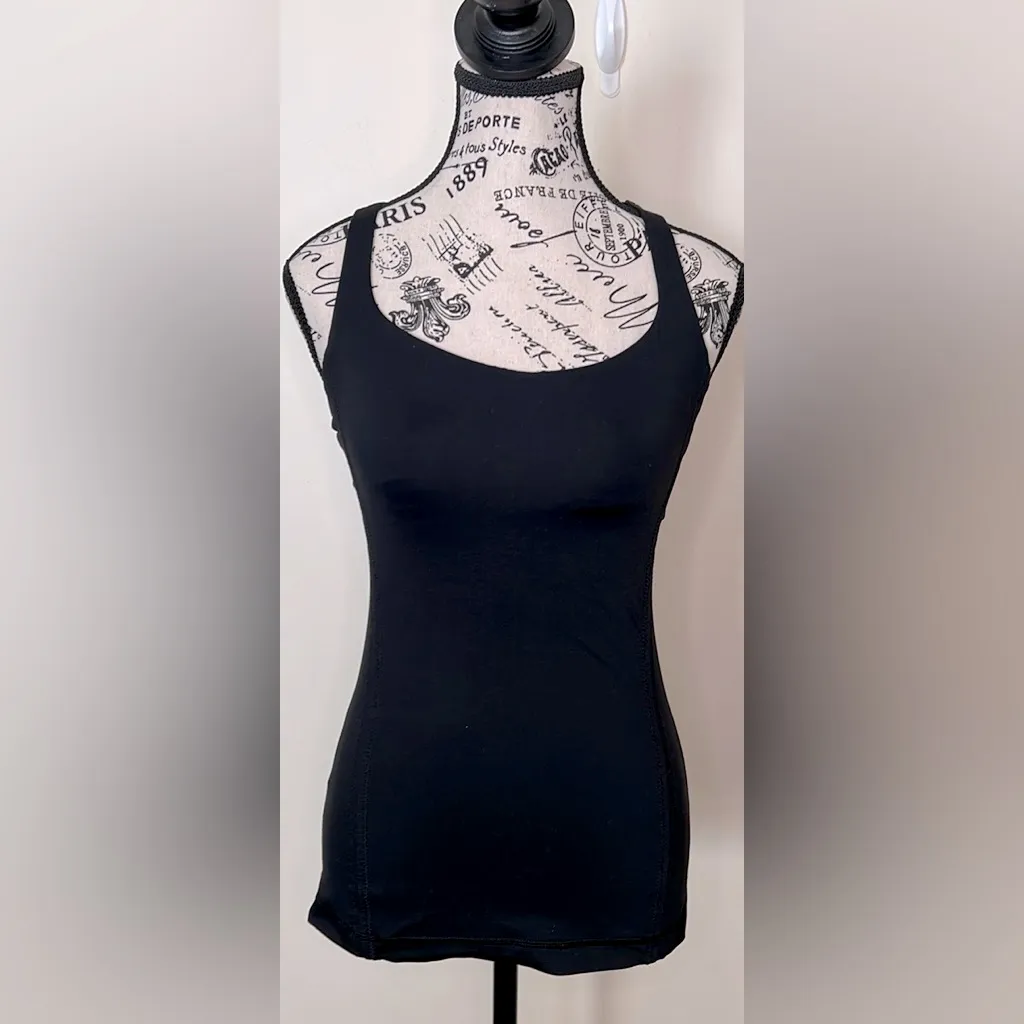 Lululemon Free To Be Tank Black Size 6 Yoga Workout Running‎ Athleisure GUC - Image 3